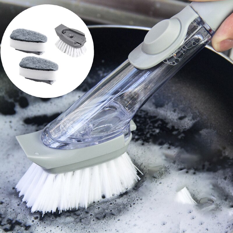 Dishes Cleaning Brush Soap Dispenser
