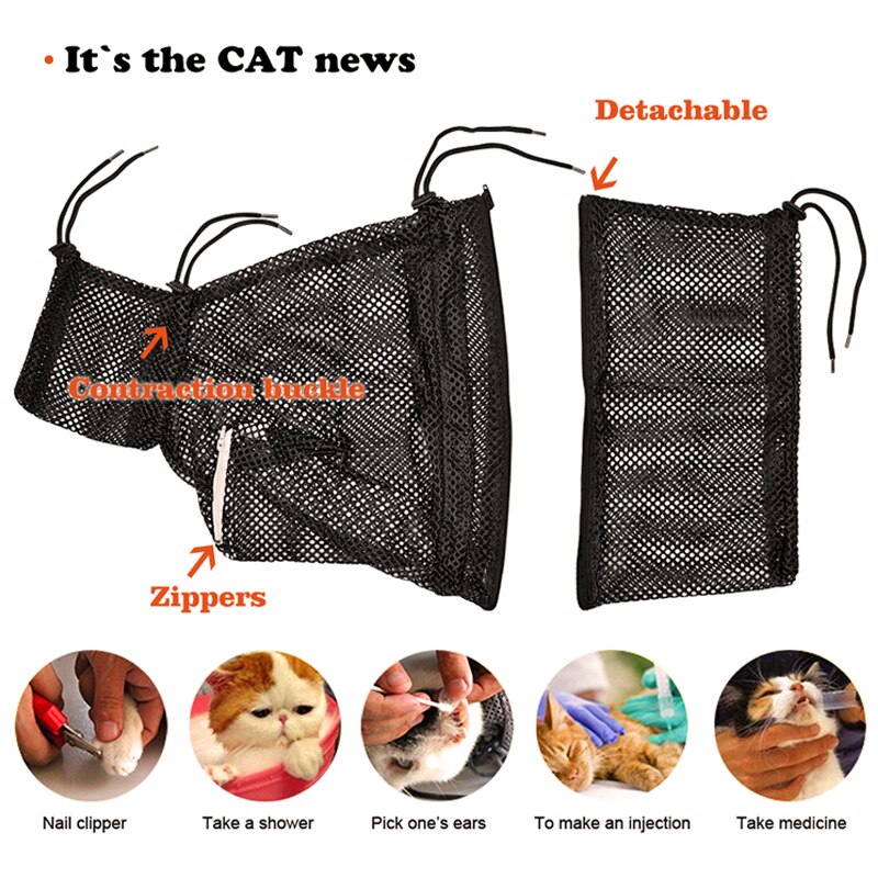 Cat Bathing Bag Pet Grooming Mesh