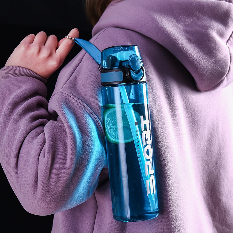 Water Bottle with Straw Sports Drinkware