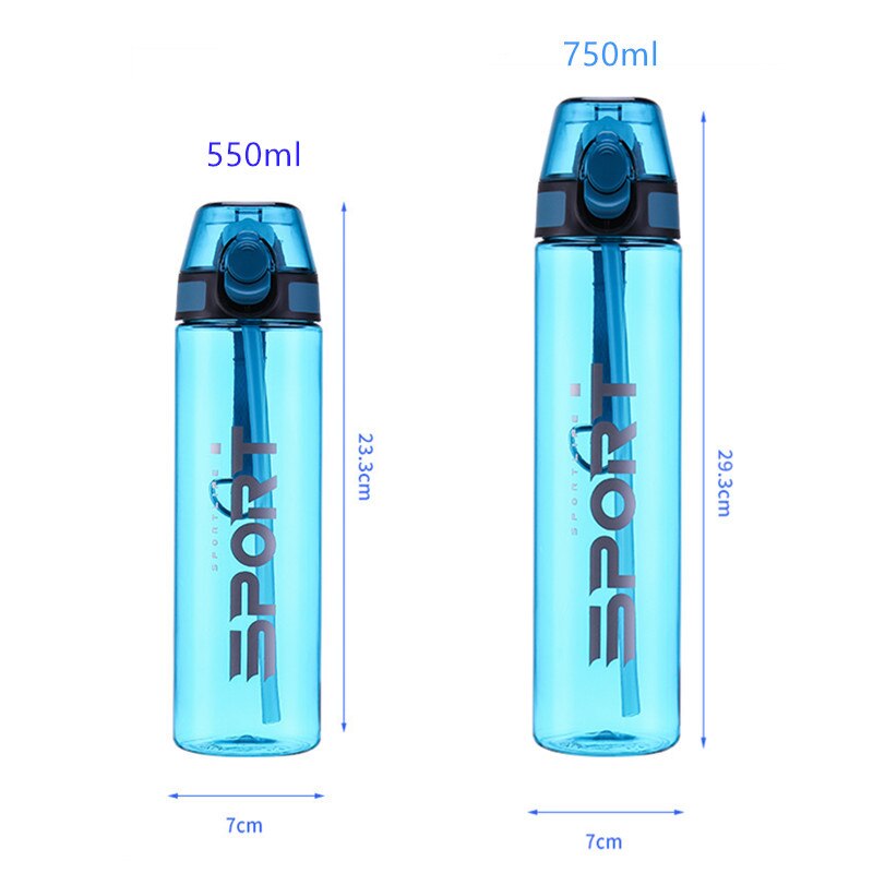 Water Bottle with Straw Sports Drinkware