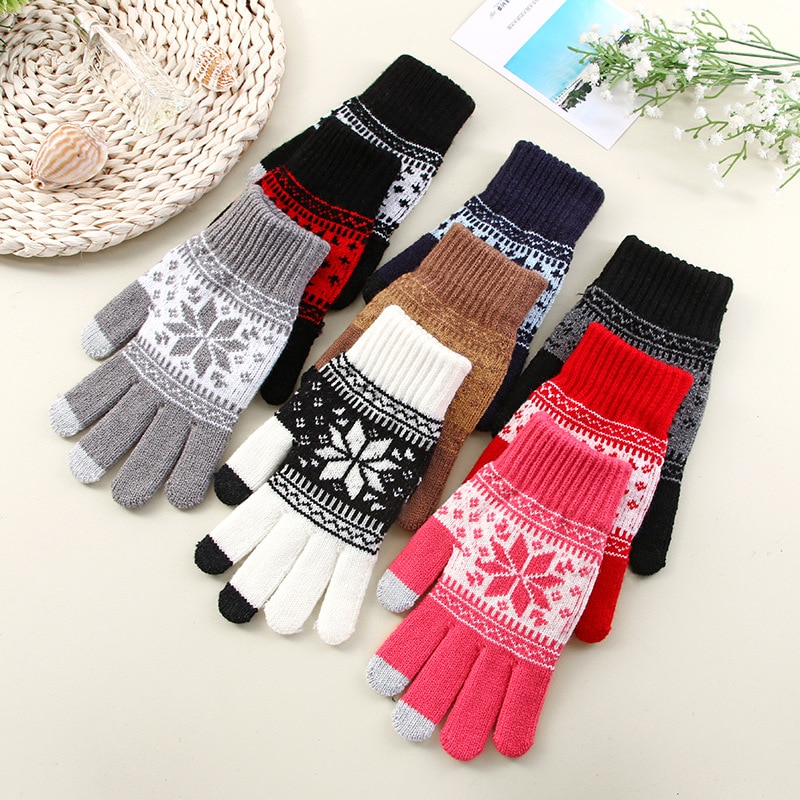 Knitted Winter Touchscreen Gloves
