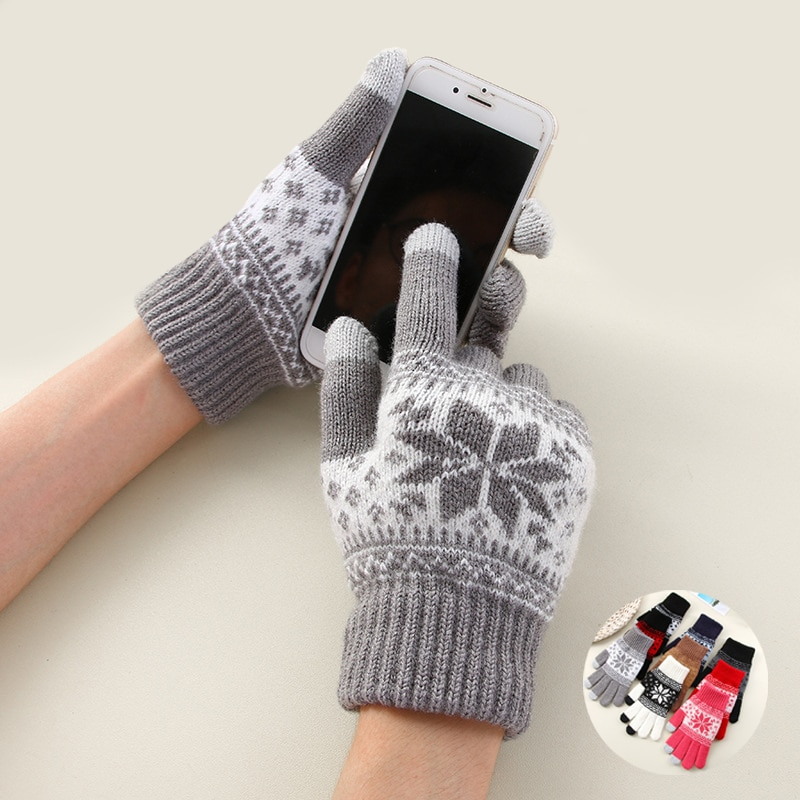 Knitted Winter Touchscreen Gloves