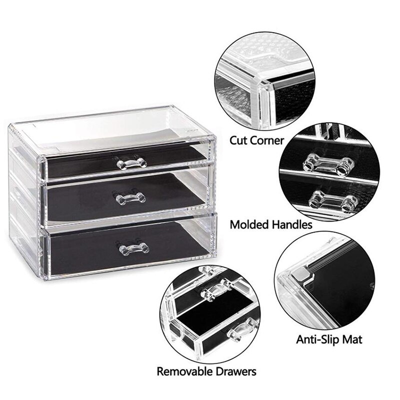 Acrylic Makeup Drawers Multi-purpose Storage