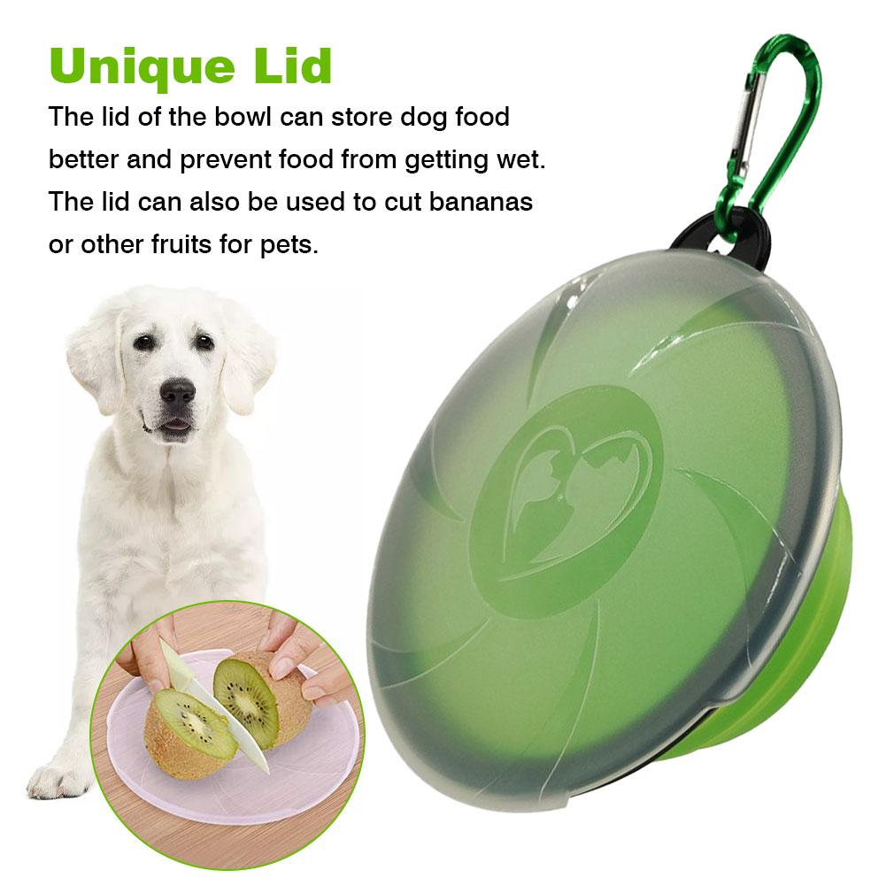 Portable Dog Bowl with Cover