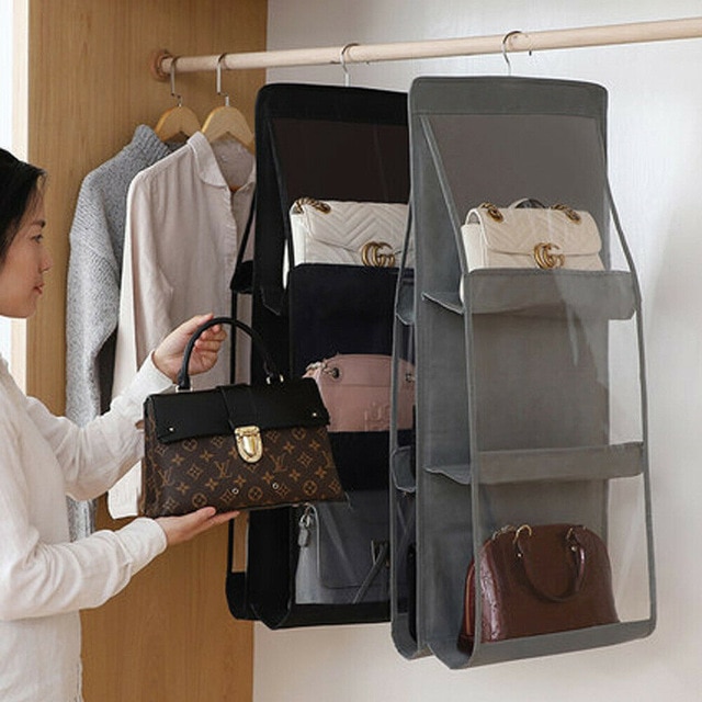 Handbag Storage Organizer 6 Pocket Bag Holder