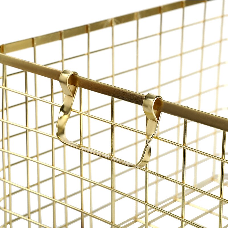 Gold Wire Basket Minimalist Style