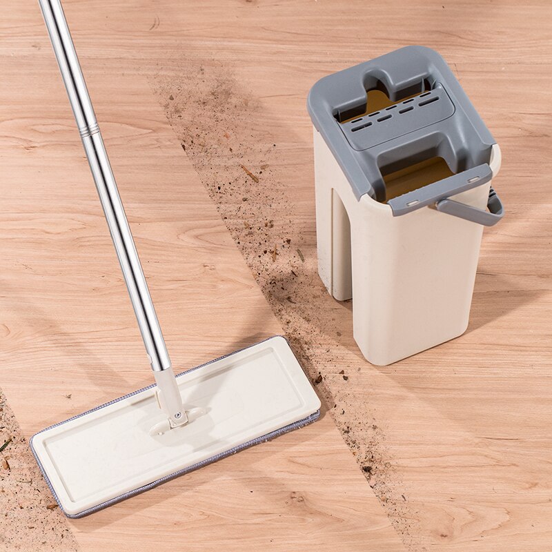 Flat Squeeze Mop With Bucket