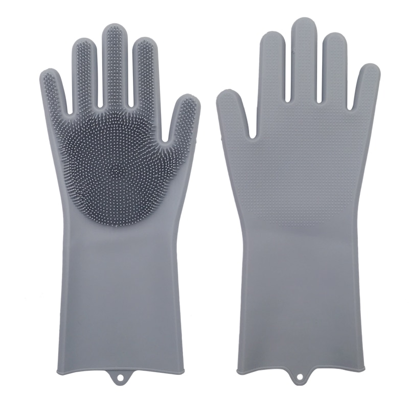 Dishwashing Gloves with Scrubber For Cleaning