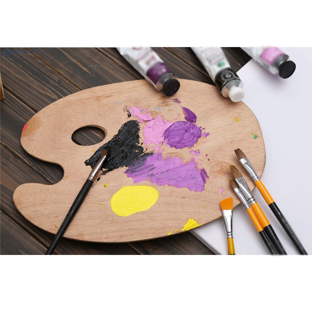 Acrylic Palette Wooden Painting Tray