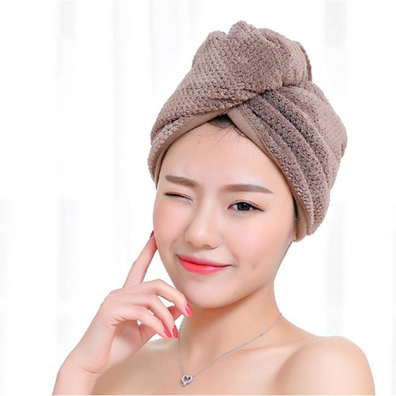 Microfiber Hair Turban Quick Dry Towel