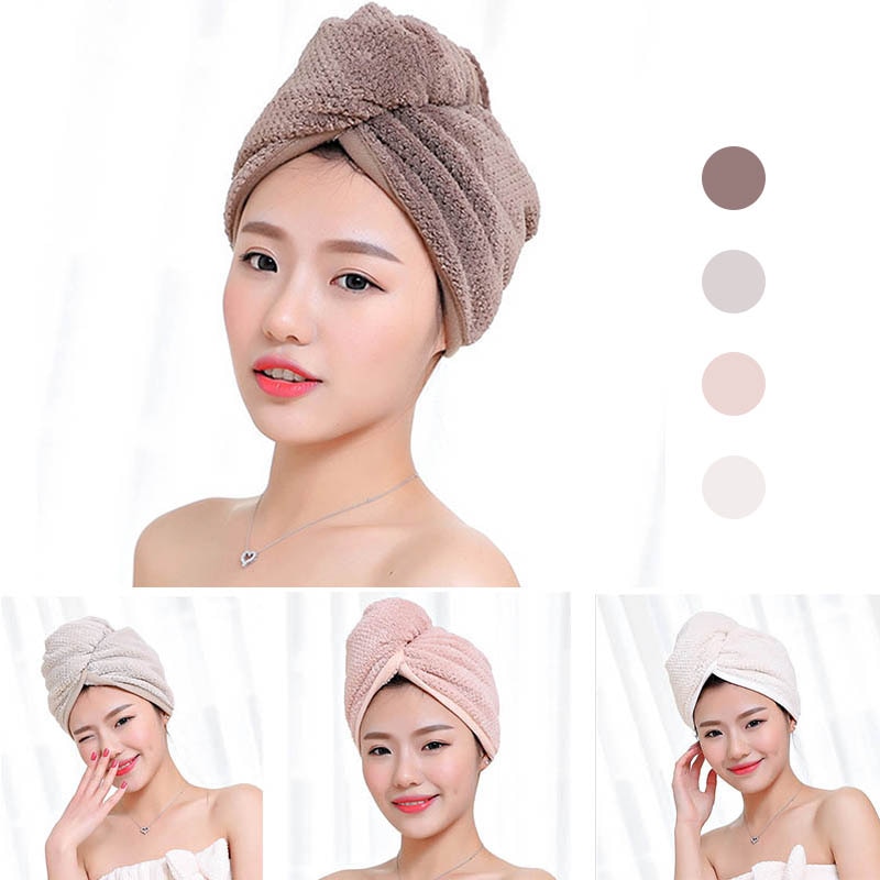 Microfiber Hair Turban Quick Dry Towel