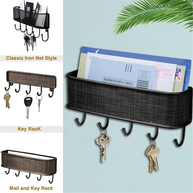 Key Rack with Mail Holder