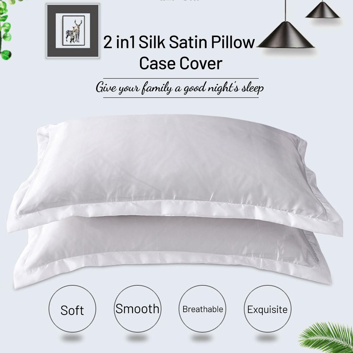 Silk Pillow Covers Satin Pillowcase (2pcs)