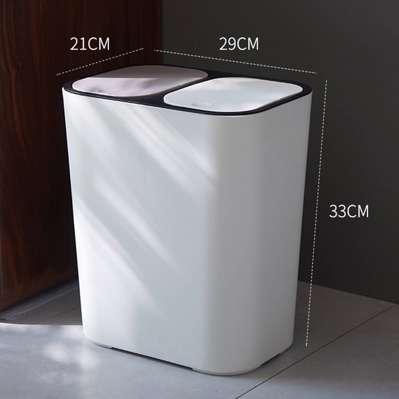 Dual Compartment Trash Can