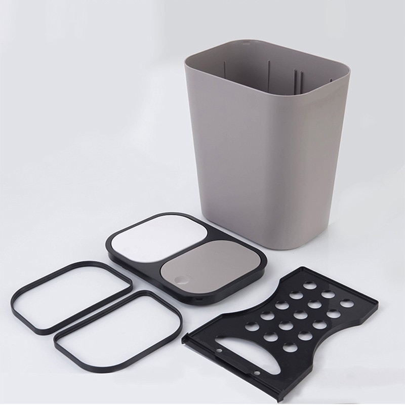Dual Compartment Trash Can
