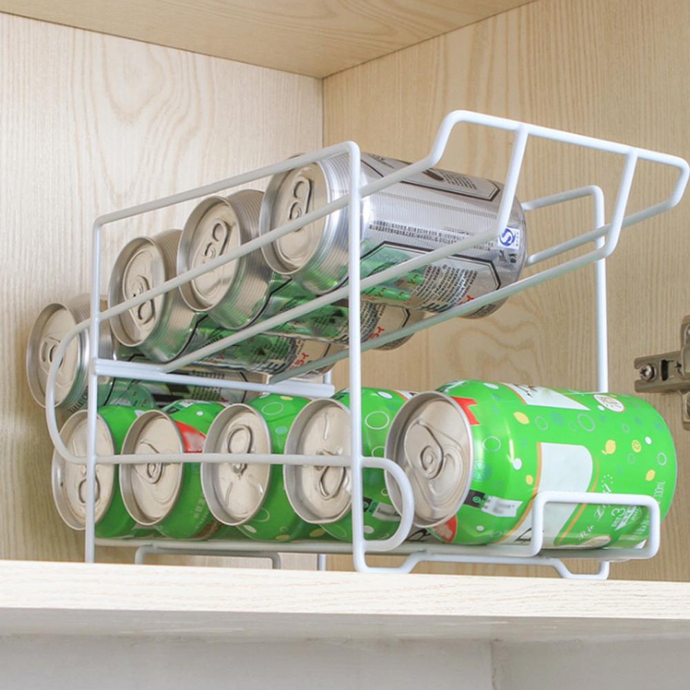 Soda Can Dispenser Double Layer Rack