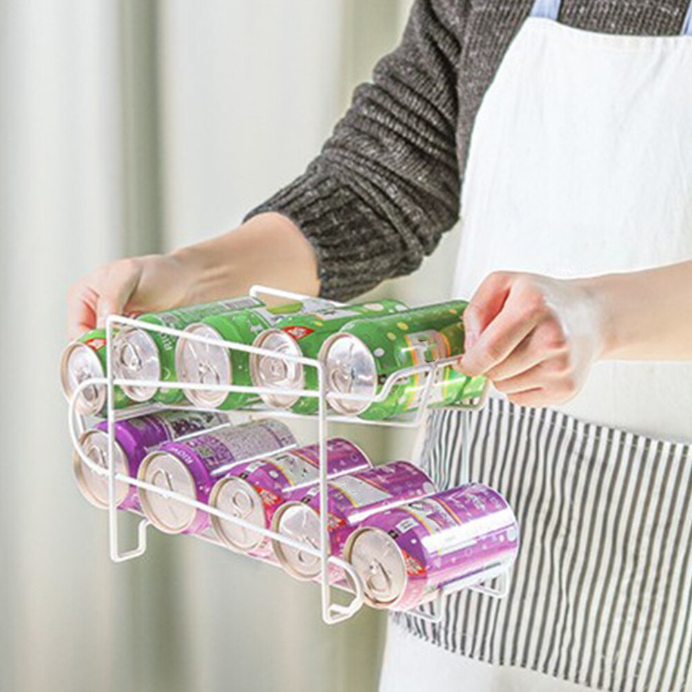 Soda Can Dispenser Double Layer Rack