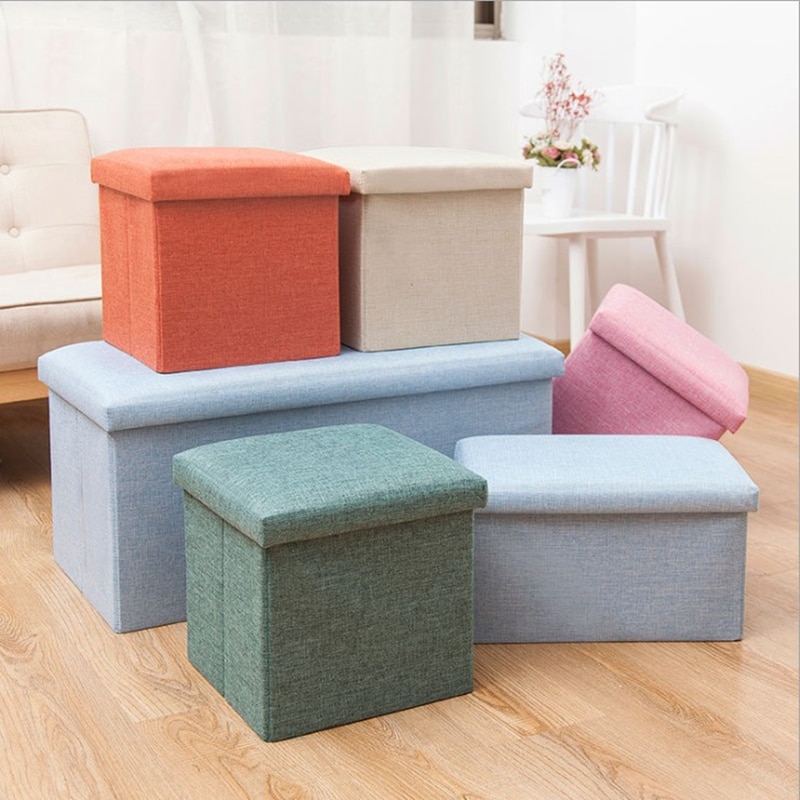 Stool with Storage Fabric Exterior