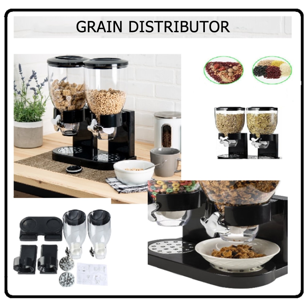 Double Cereal Dispenser Food Storage