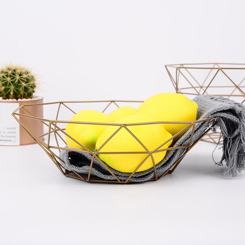 Steel Fruit Basket Geometric Design