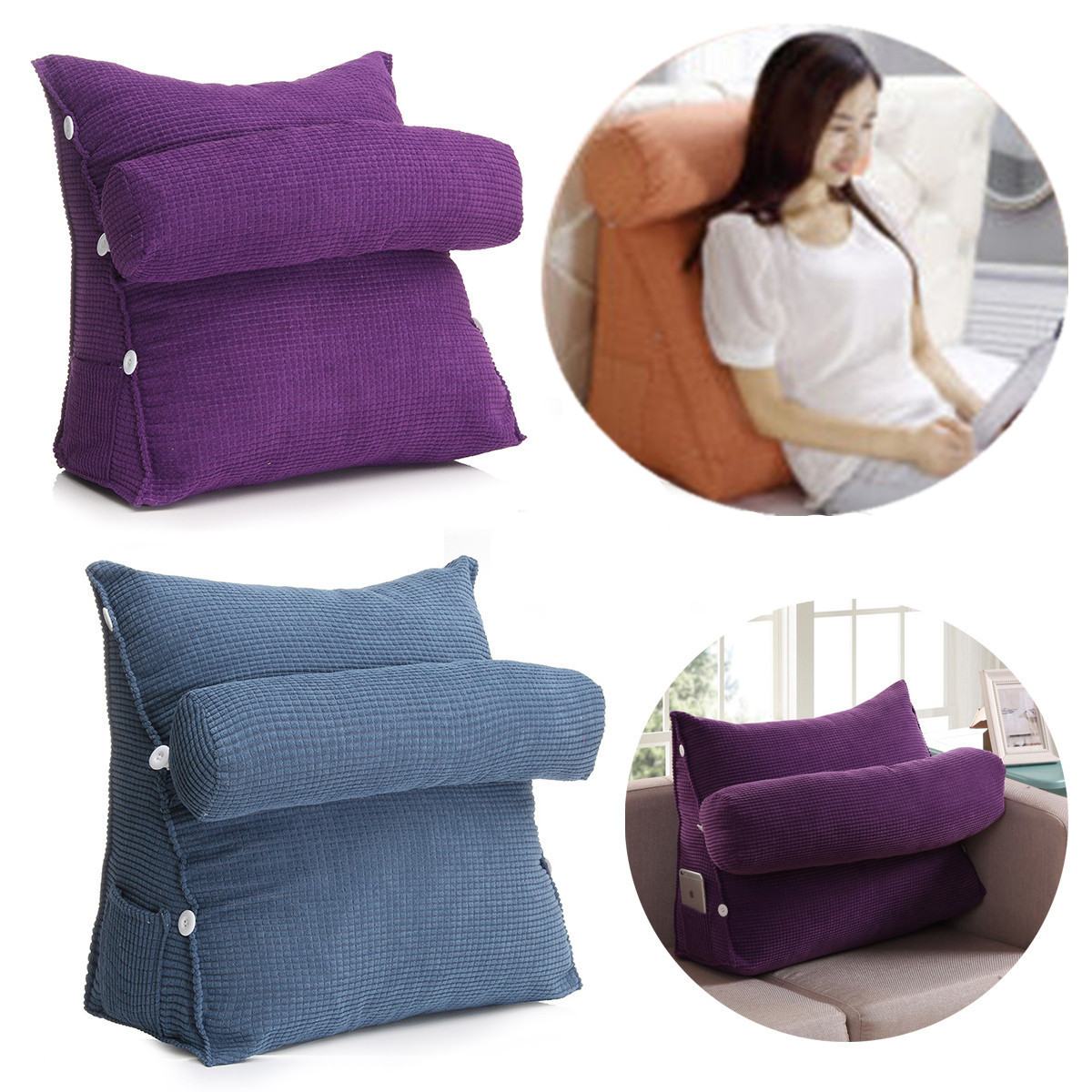 Reading Pillow Backrest Cushion with Headrest