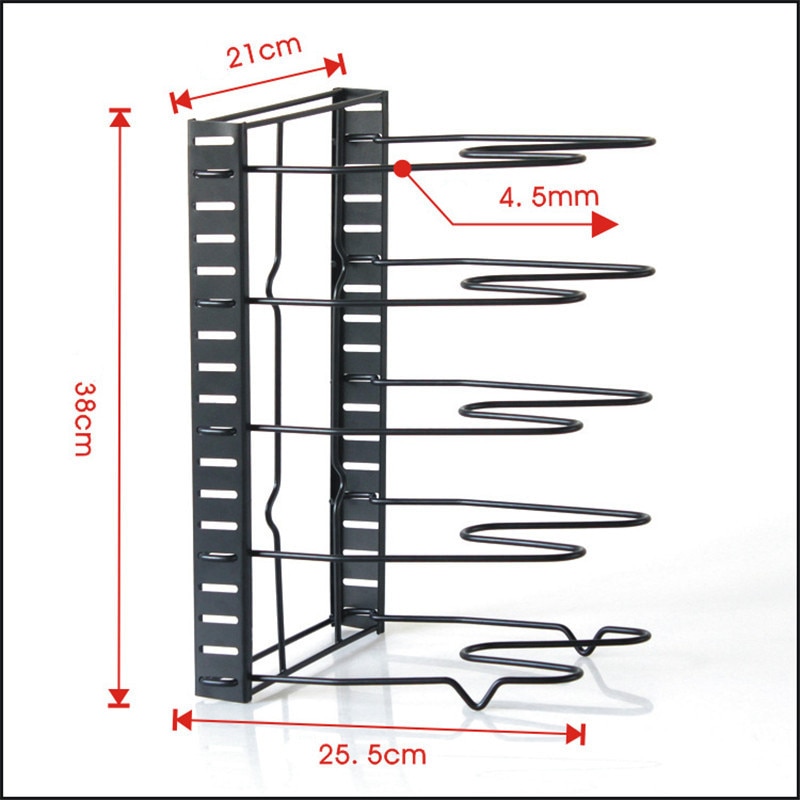 Frying Pan Rack 5-Tier Organizer