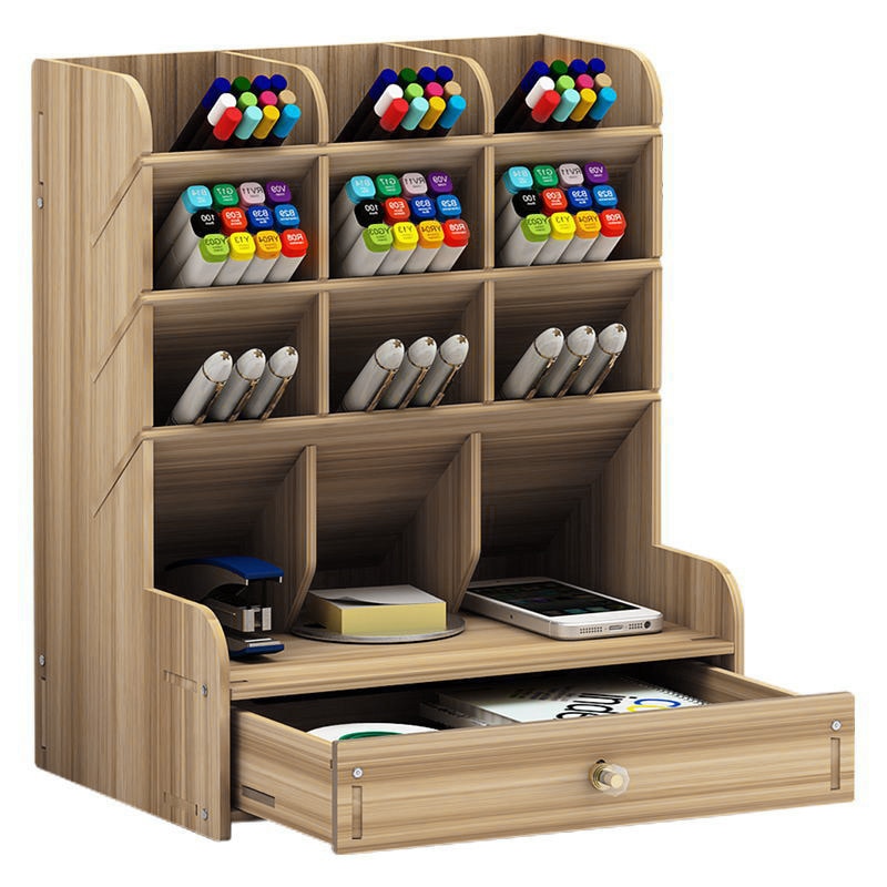 Wooden Pen Organizer for Desk