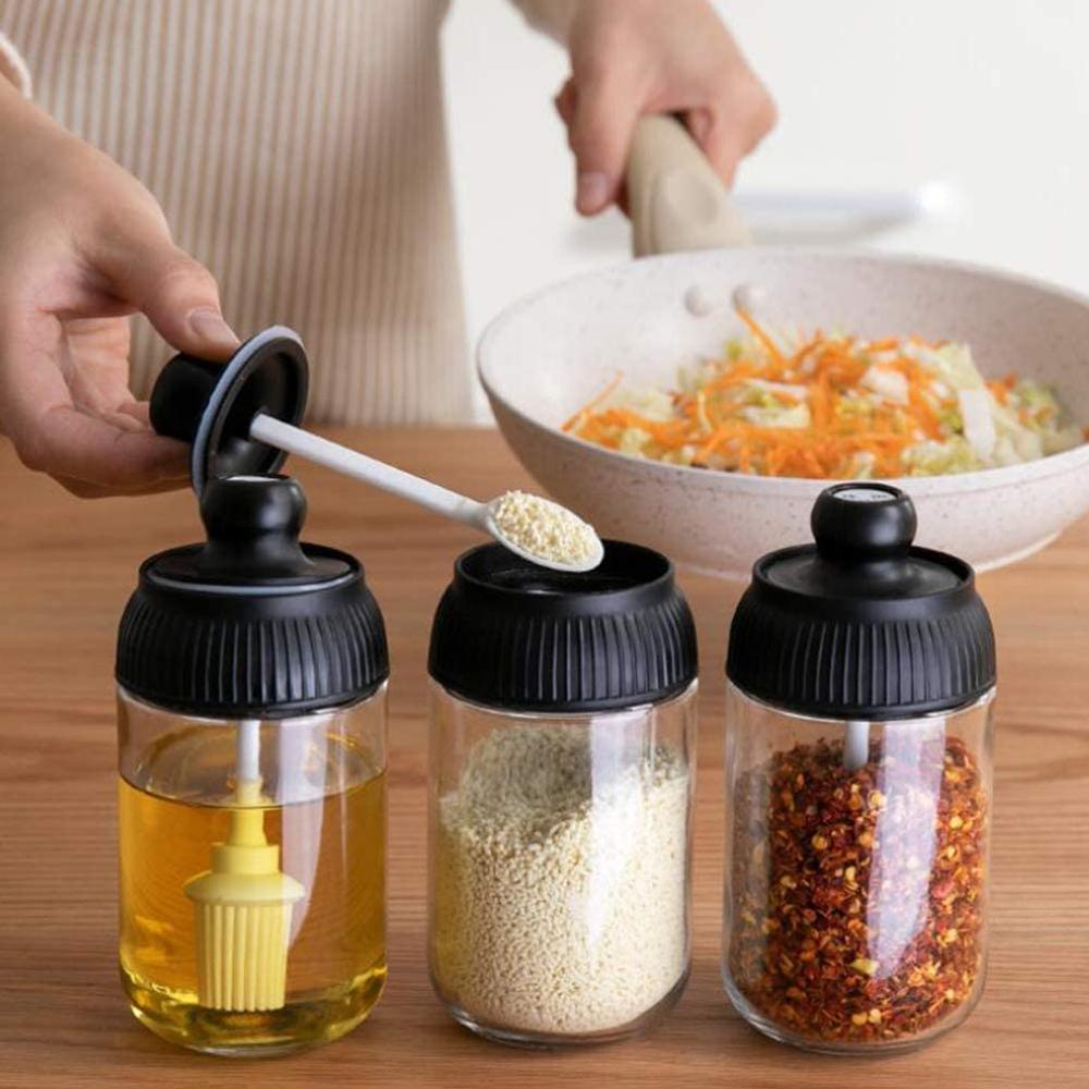Seasoning Jar with Silicone Scooper