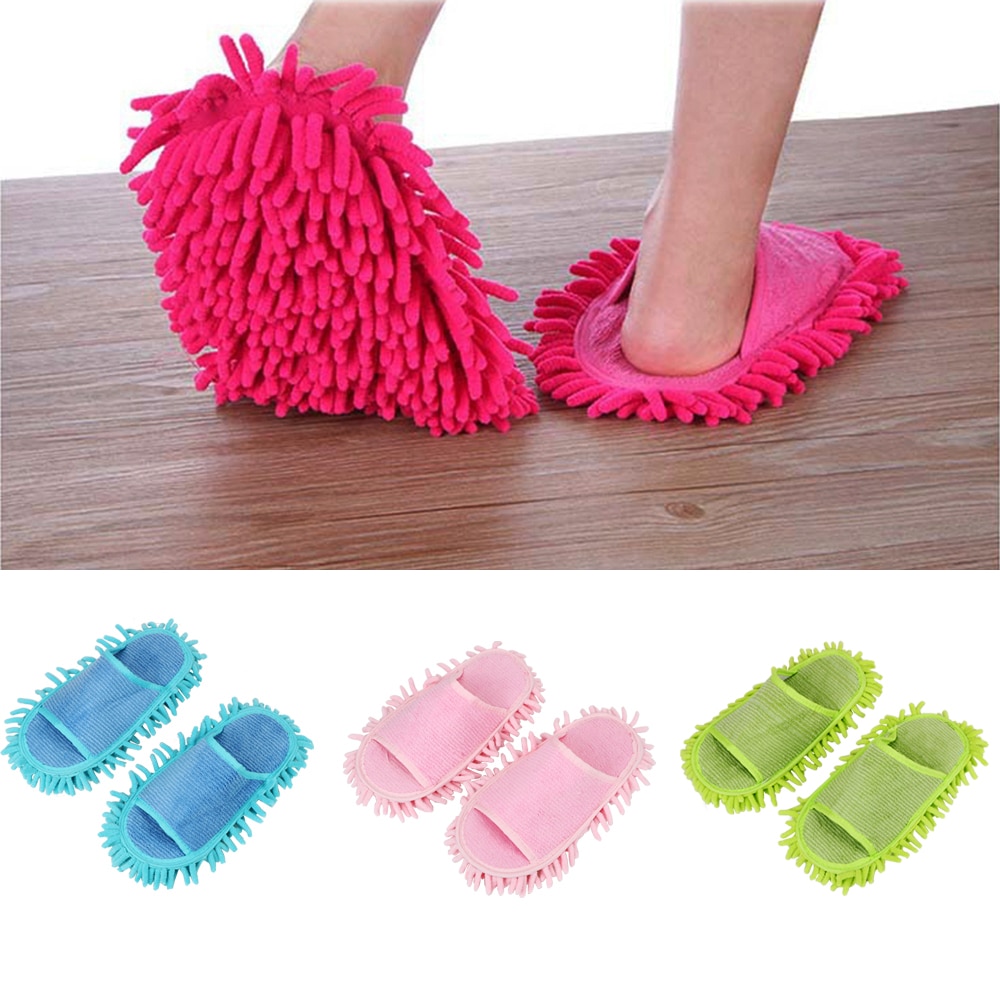 Floor Cleaning Slippers Mop Slip On