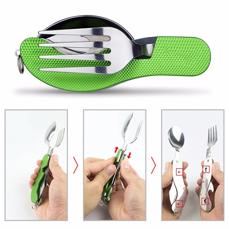 Camping Cutlery Three-in-One Utensil