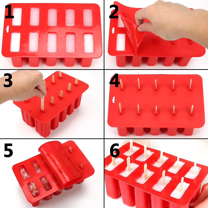 Silicone Popsicle Tray with Lid