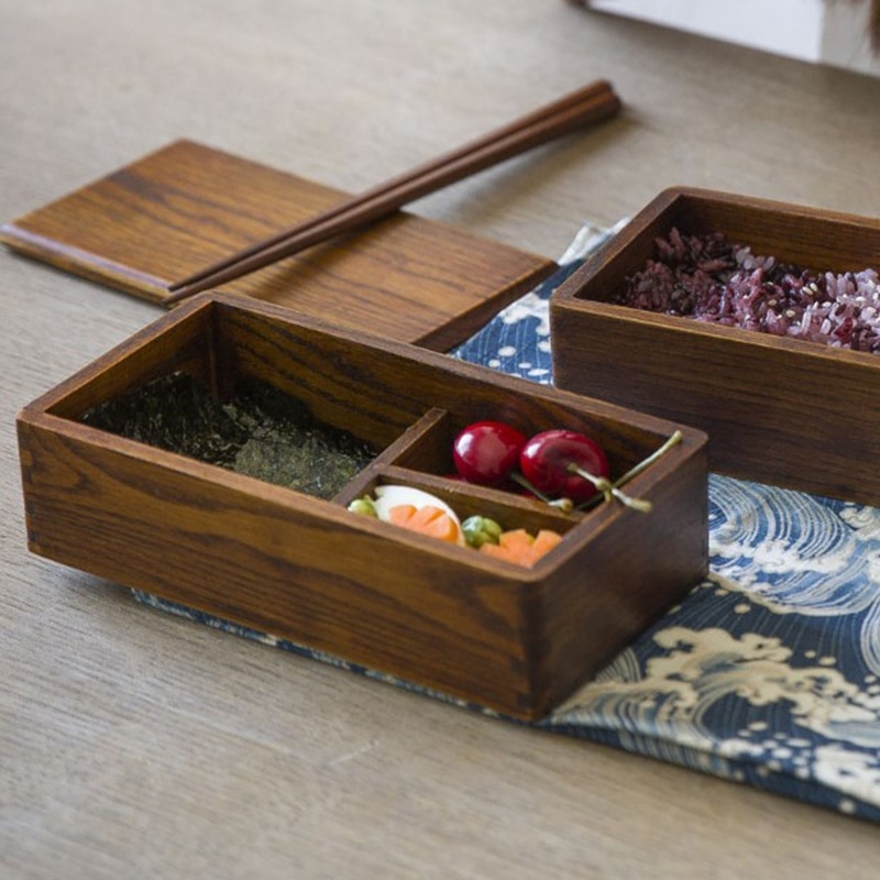 Wooden Lunch Box with 2 Layers