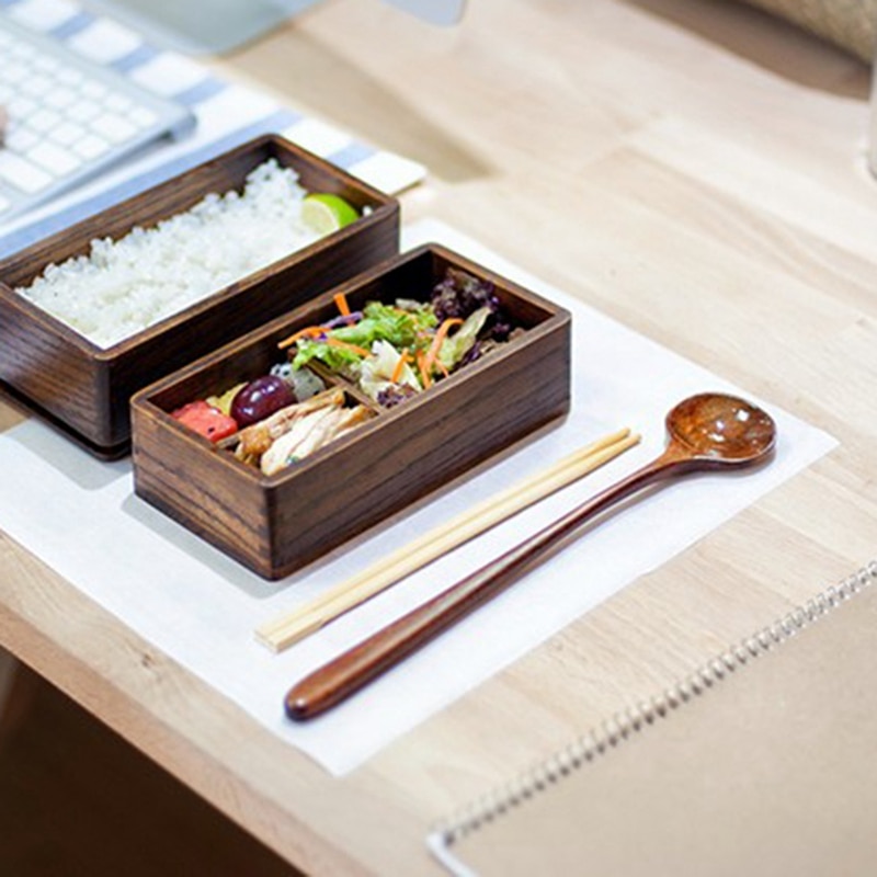 Wooden Lunch Box with 2 Layers