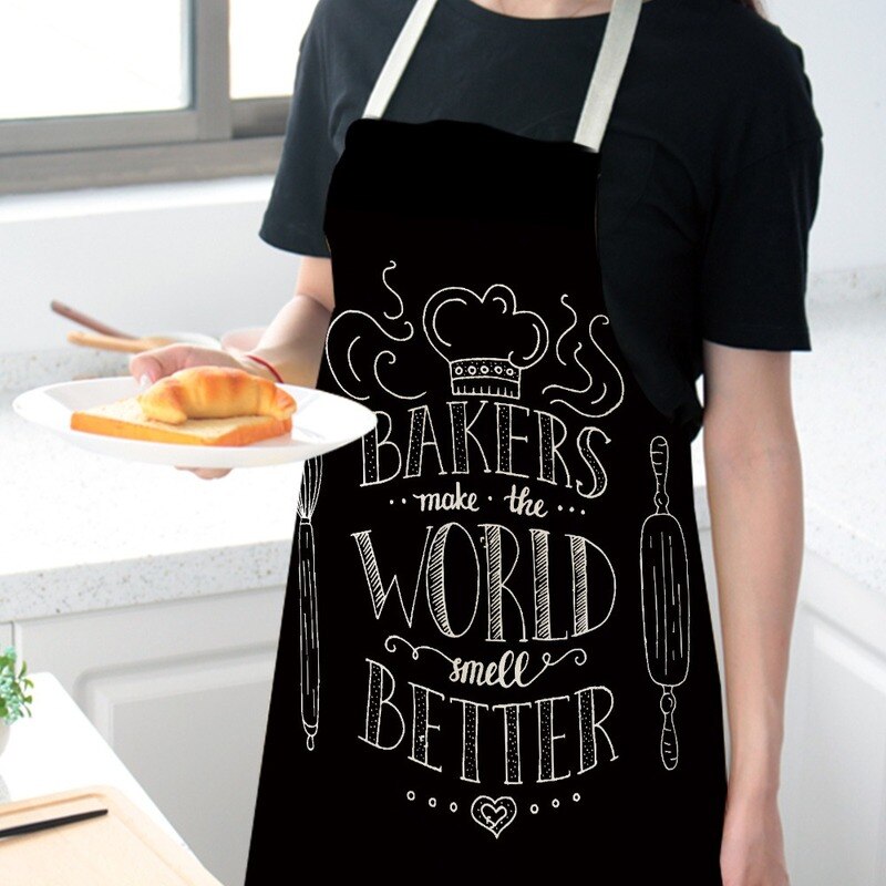 Baking Apron Black and White Printed Apron