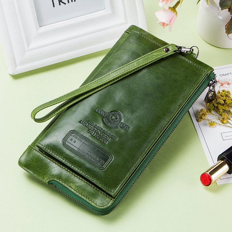 RFID Ladies Wallet Long Leather Wallet