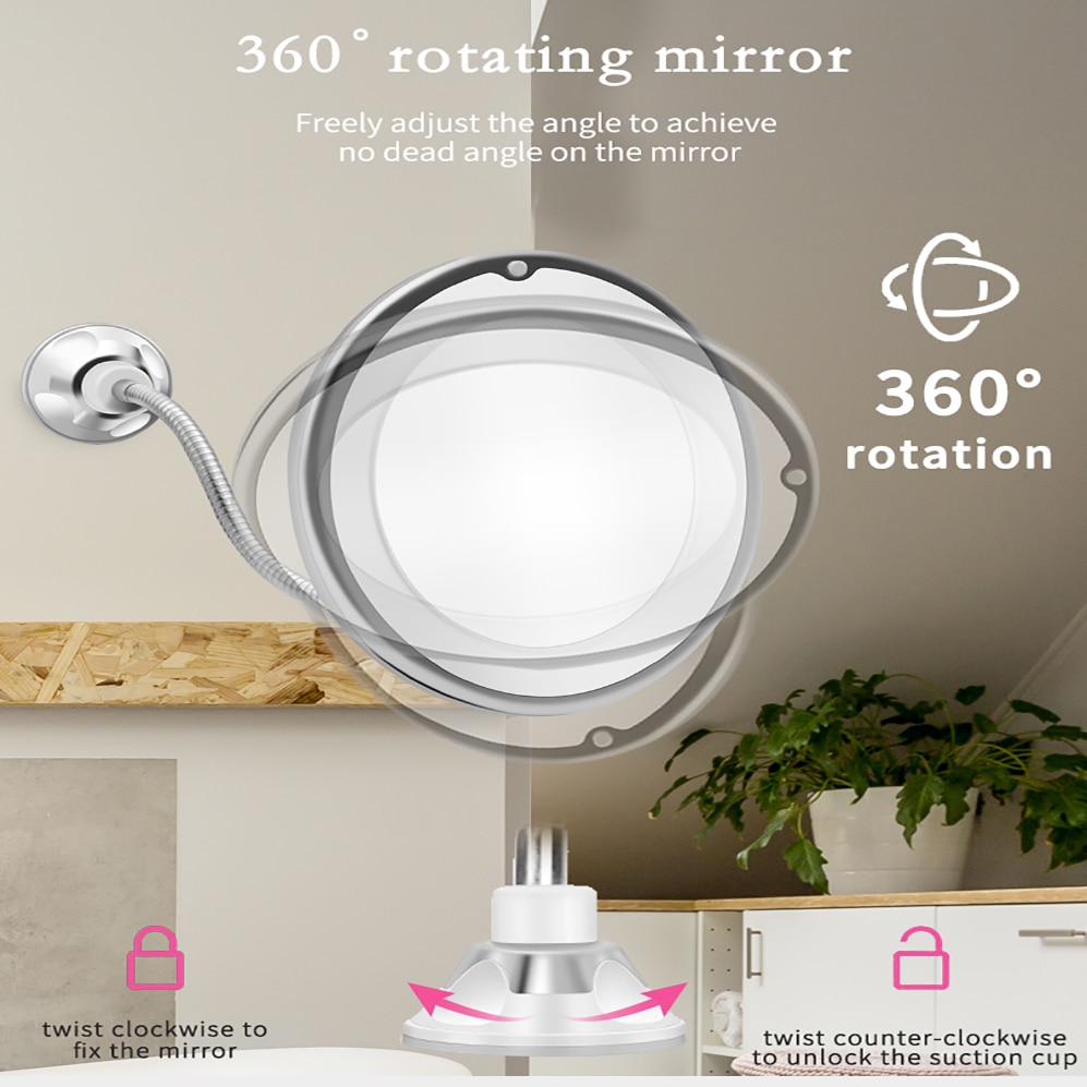 Suction Mirror Flexible and Magnifying