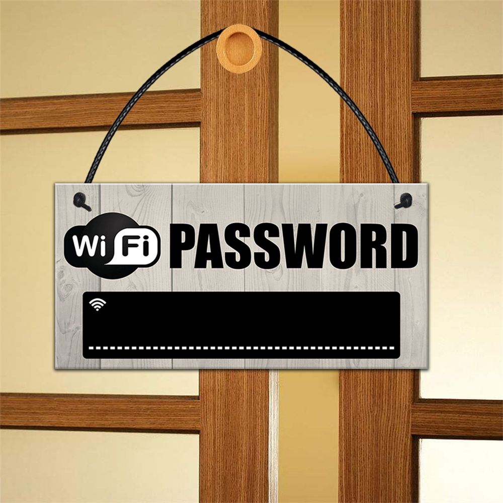 Wifi Password Signage Wooden Board