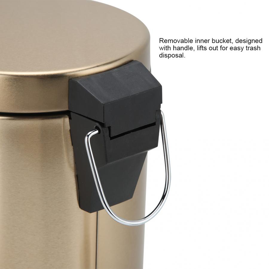 Foot Pedal Trash Can Stainless Bin