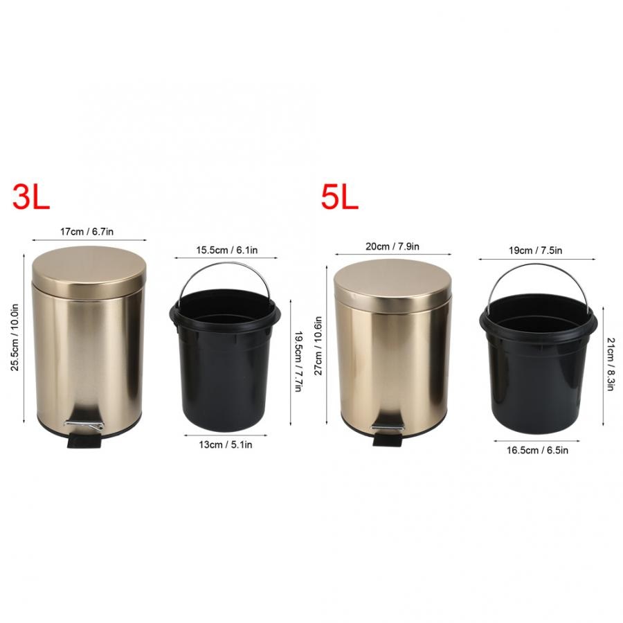 Foot Pedal Trash Can Stainless Bin