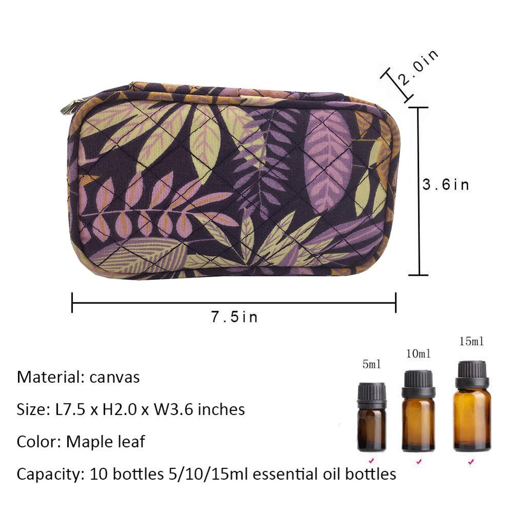 Essential Oil Bag 10 Bottle Pockets