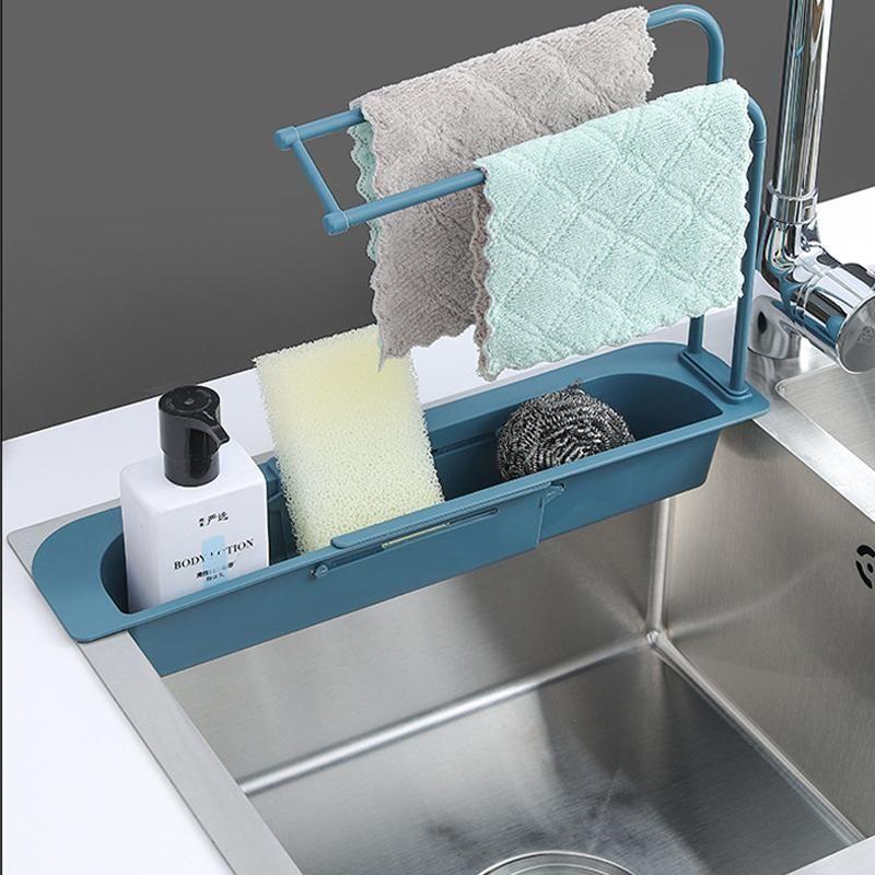 Telescopic Kitchen Sink Sponge Holder