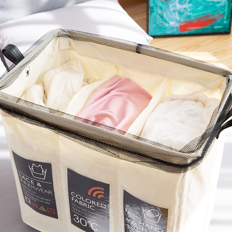 Laundry Basket with Wheels Clothes Bag