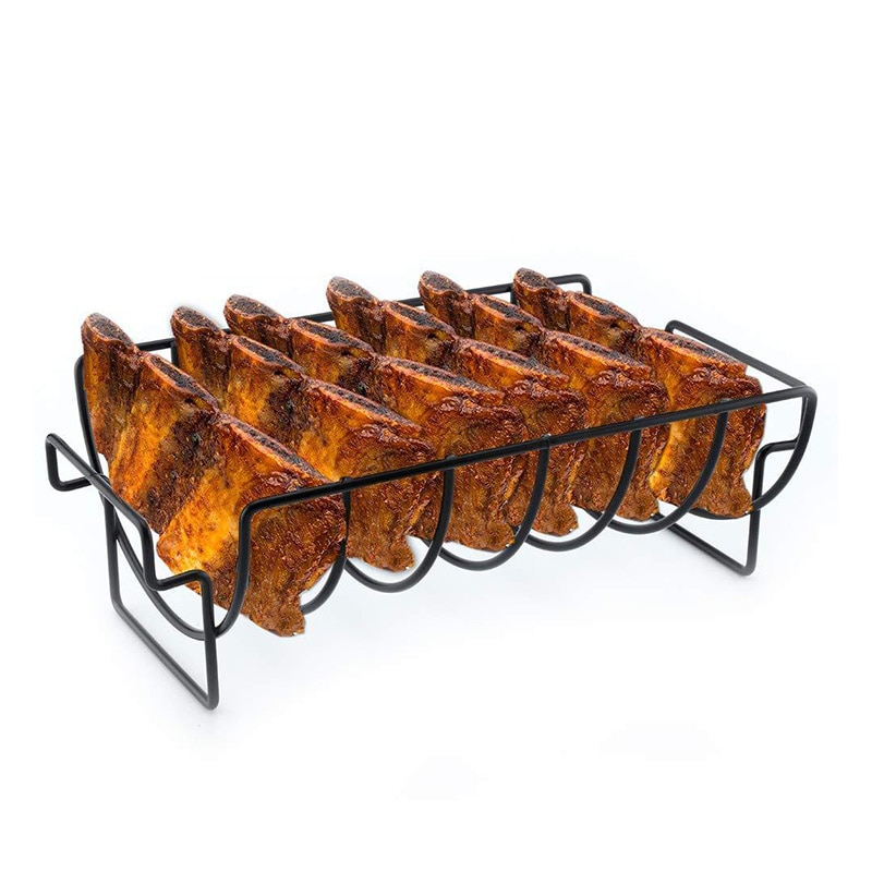 BBQ Rib Rack Stainless Steel Stand 