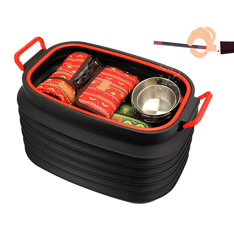Large Collapsible Bucket with Lid