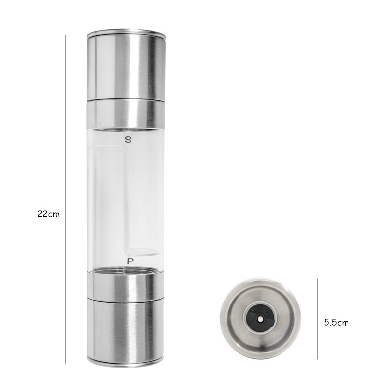 Salt and Pepper Grinder 2 in 1 Container