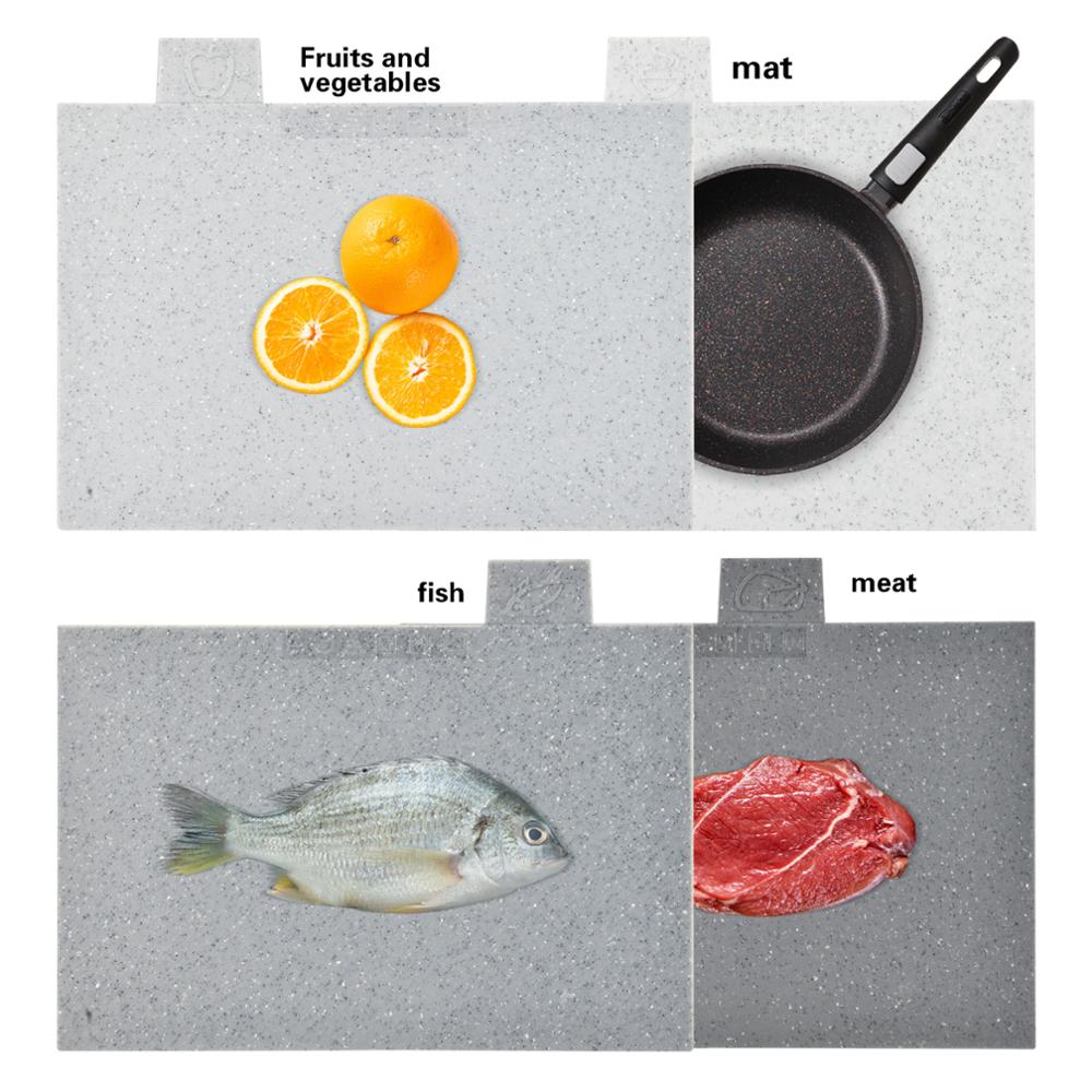 Chopping Board Set with Stand (4Pcs)
