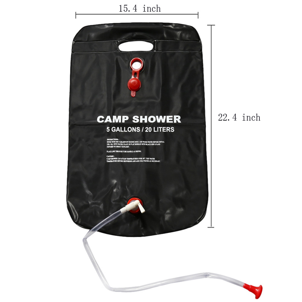 Outdoor Solar Shower 20L Camping Shower