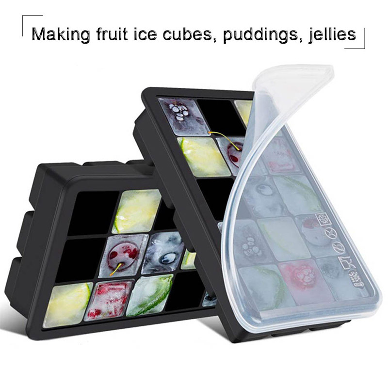 Ice Cube Tray with Lid 15 Holes Ice Tray