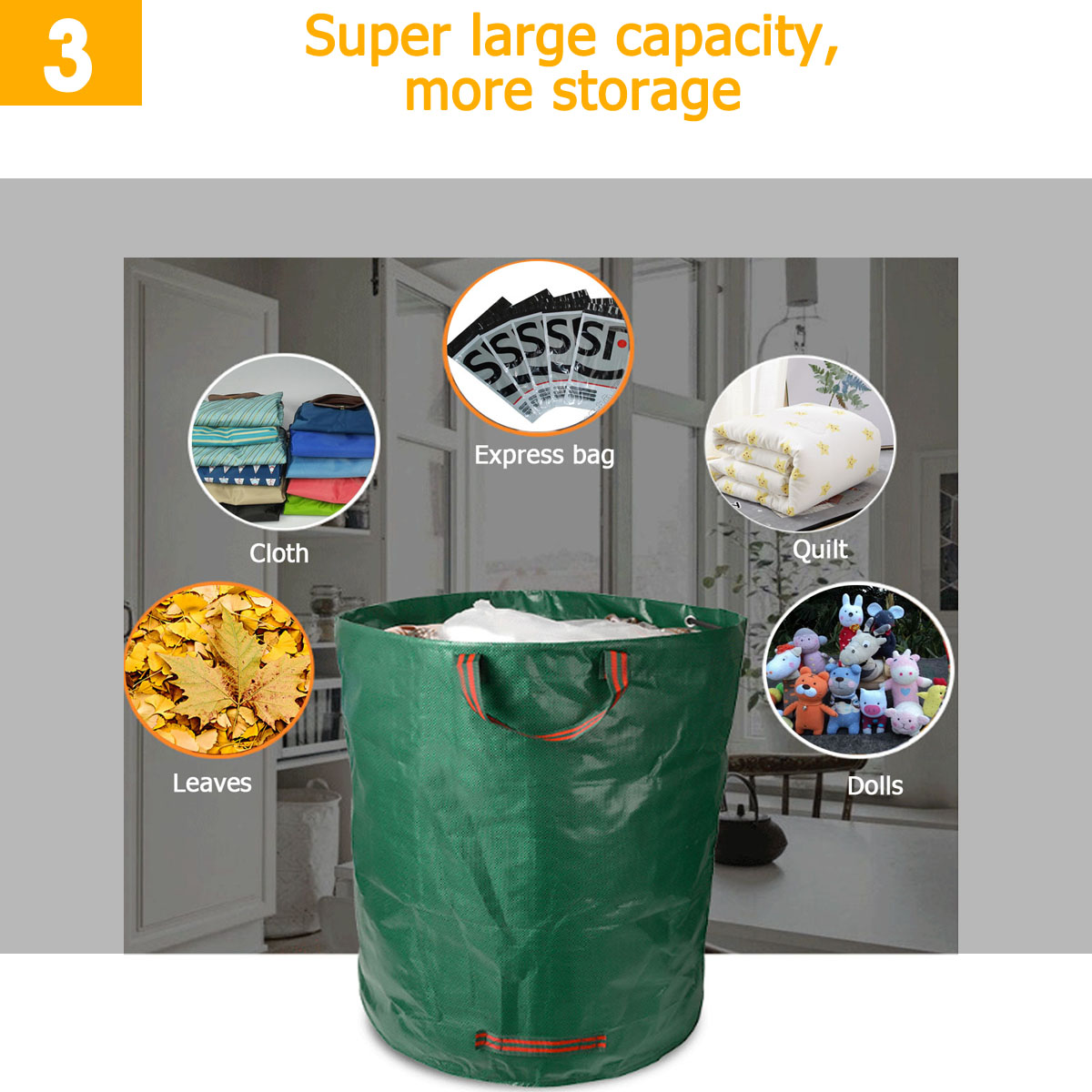 Garden Waste Bag Large Capacity Storage