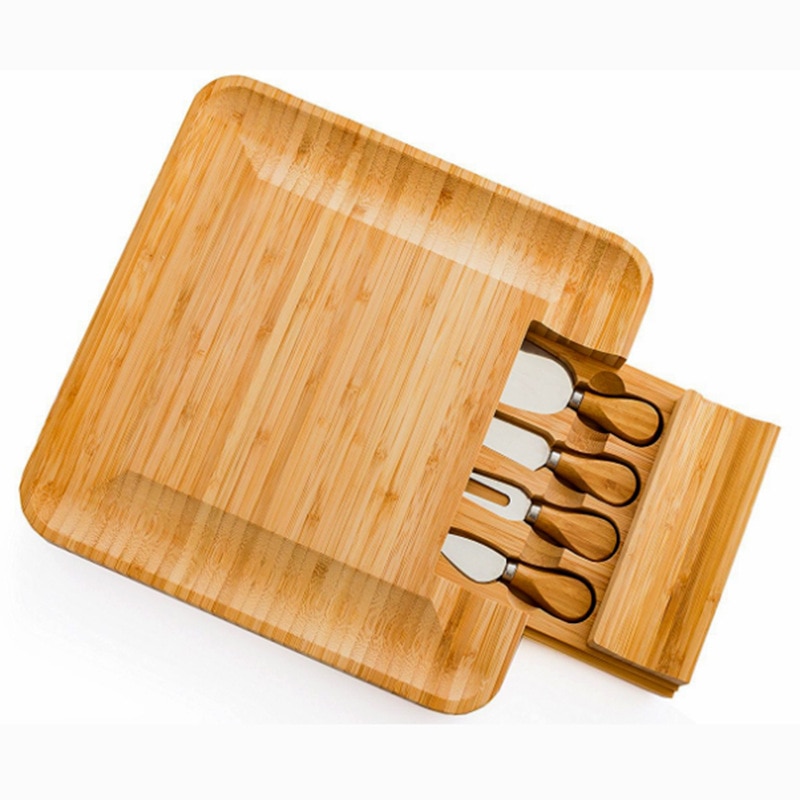 Cheese Board with Knives Wooden Board